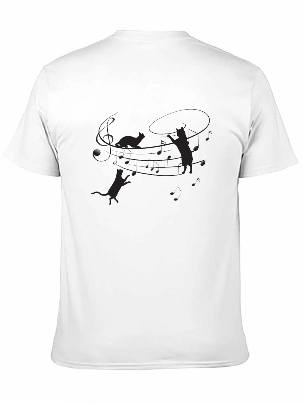 Mens Black Cat Silhouette Graphic Tee product image 2