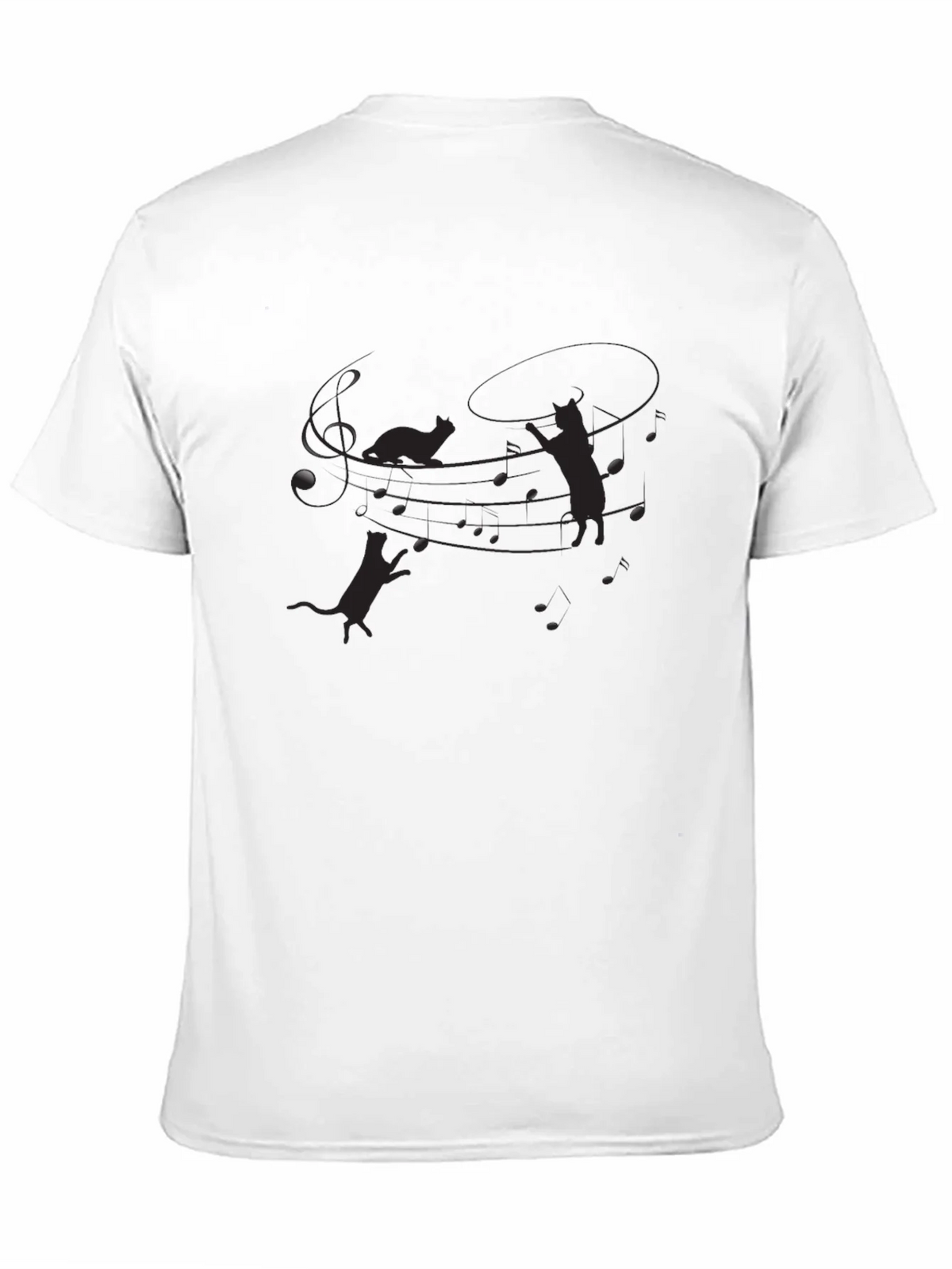 Mens Black Cat Silhouette Graphic Tee product image 2