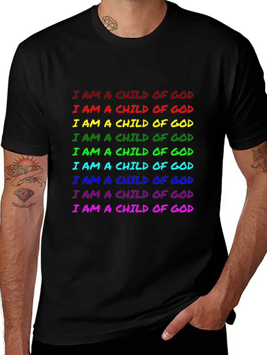 Rainbow Child of God Graphic Tee product image 1