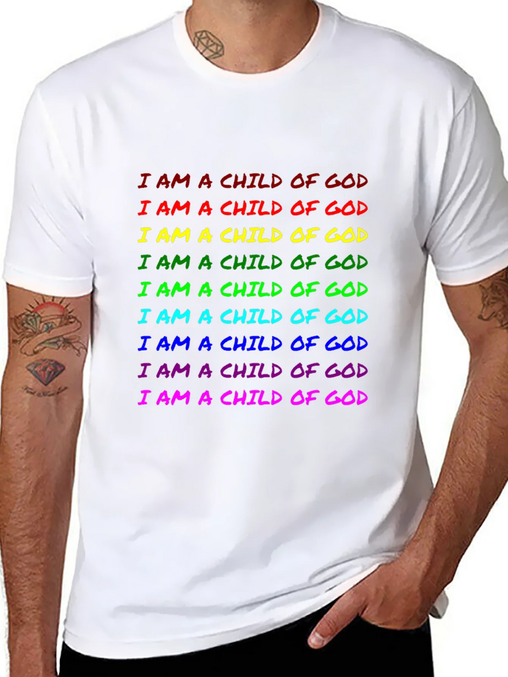 Rainbow Child of God Graphic Tee product image 7