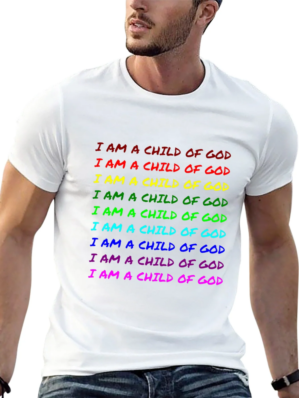 Rainbow Child of God Graphic Tee product image 12