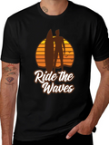 Ride the Waves Graphic T-Shirt - Surfer Style product image 1