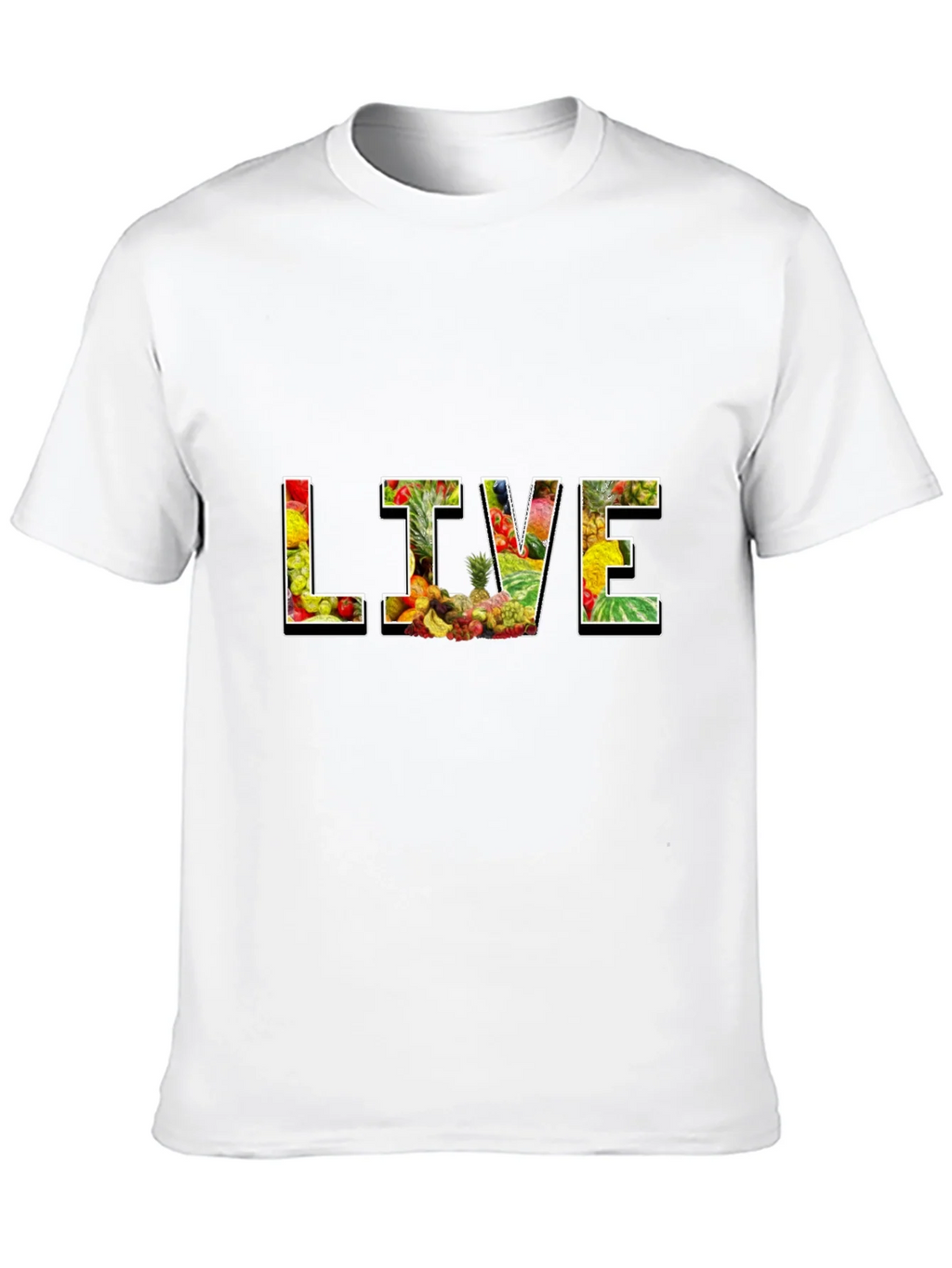 Live Fruit Graphic Black T-Shirt product image 12