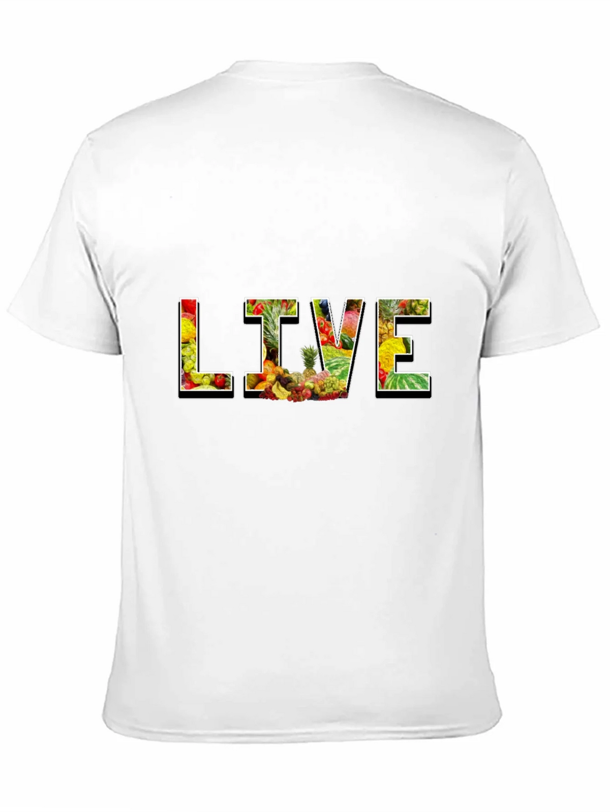 Live Fruit Graphic Black T-Shirt product image 2