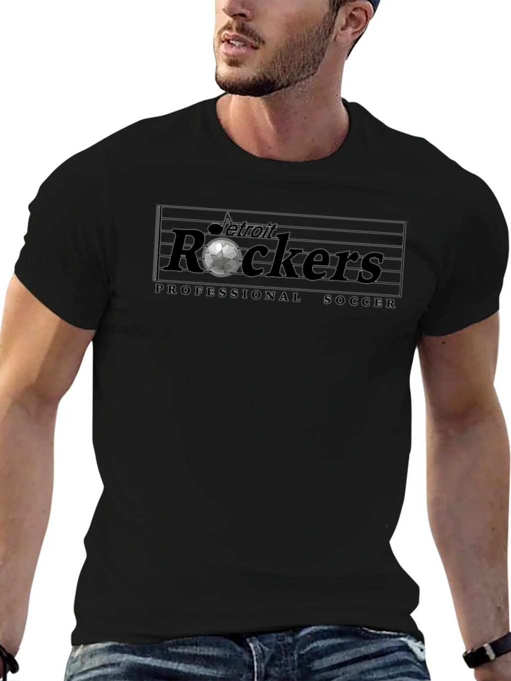 Detroit Rockers Soccer T-Shirt - Black product image 6