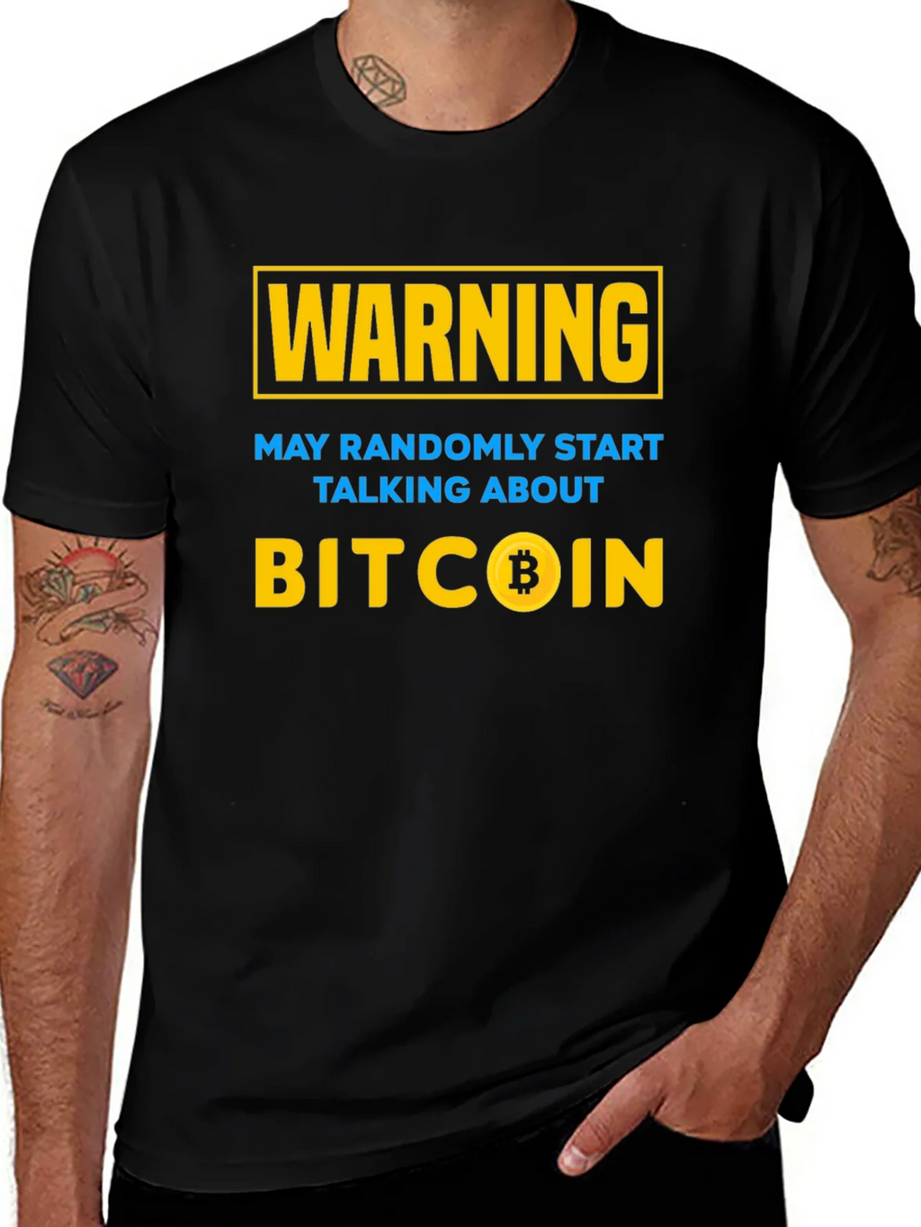 Bitcoin Warning T-Shirt - Crypto Investor Tee product image 1
