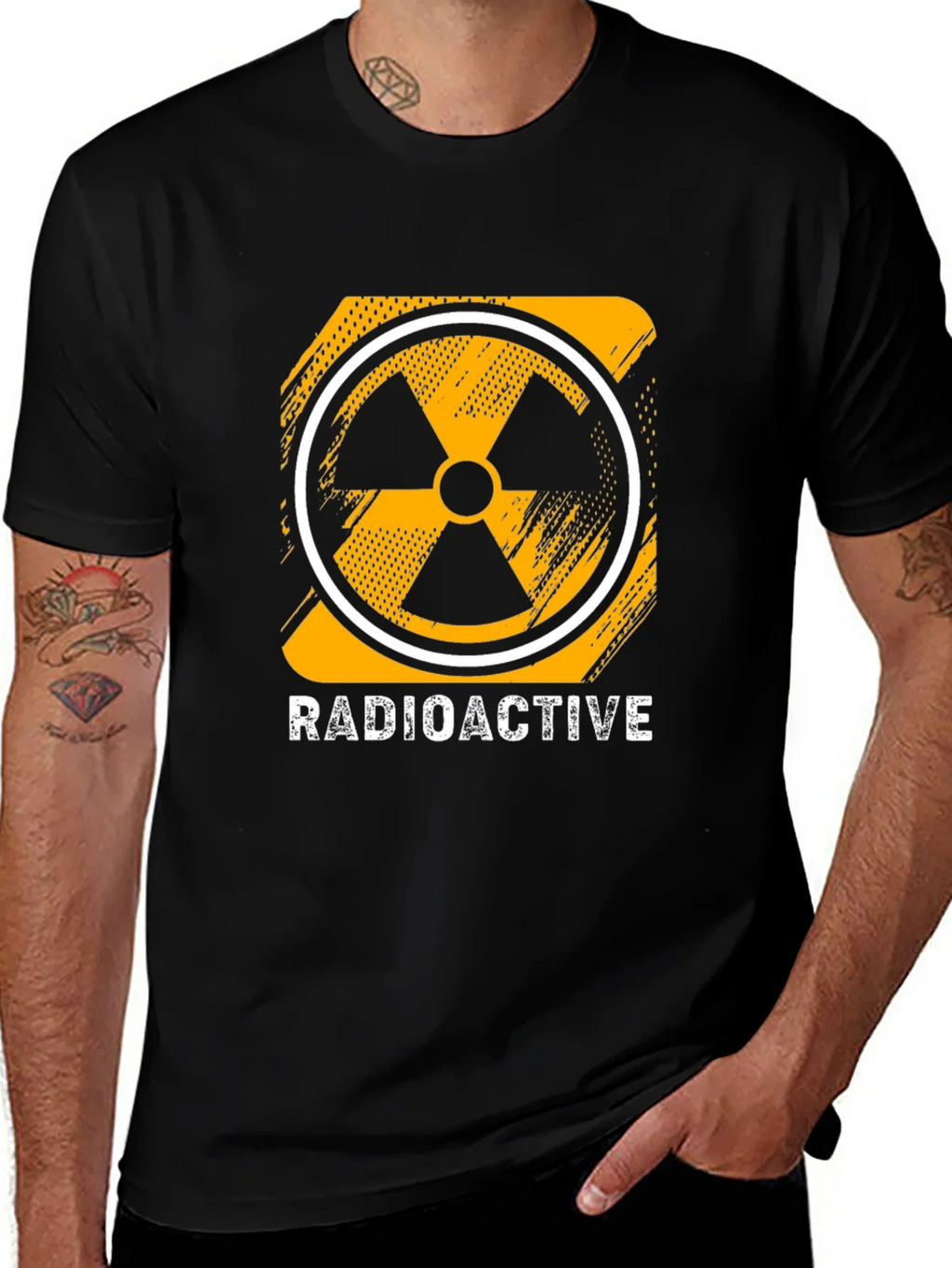 Radioactive Symbol Graphic Print Black T-Shirt product image 1