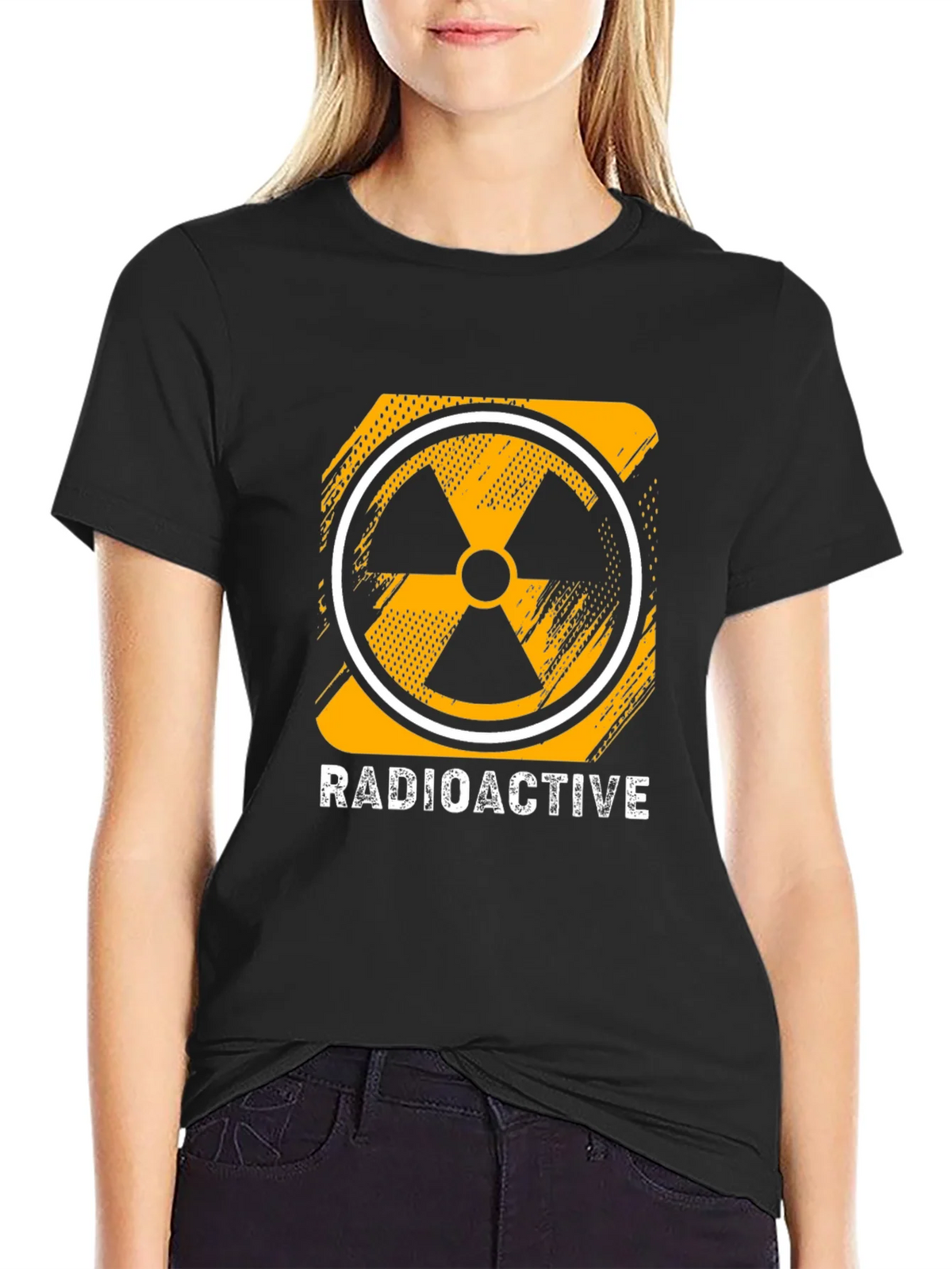 Radioactive Symbol Graphic Print Black T-Shirt product image 2