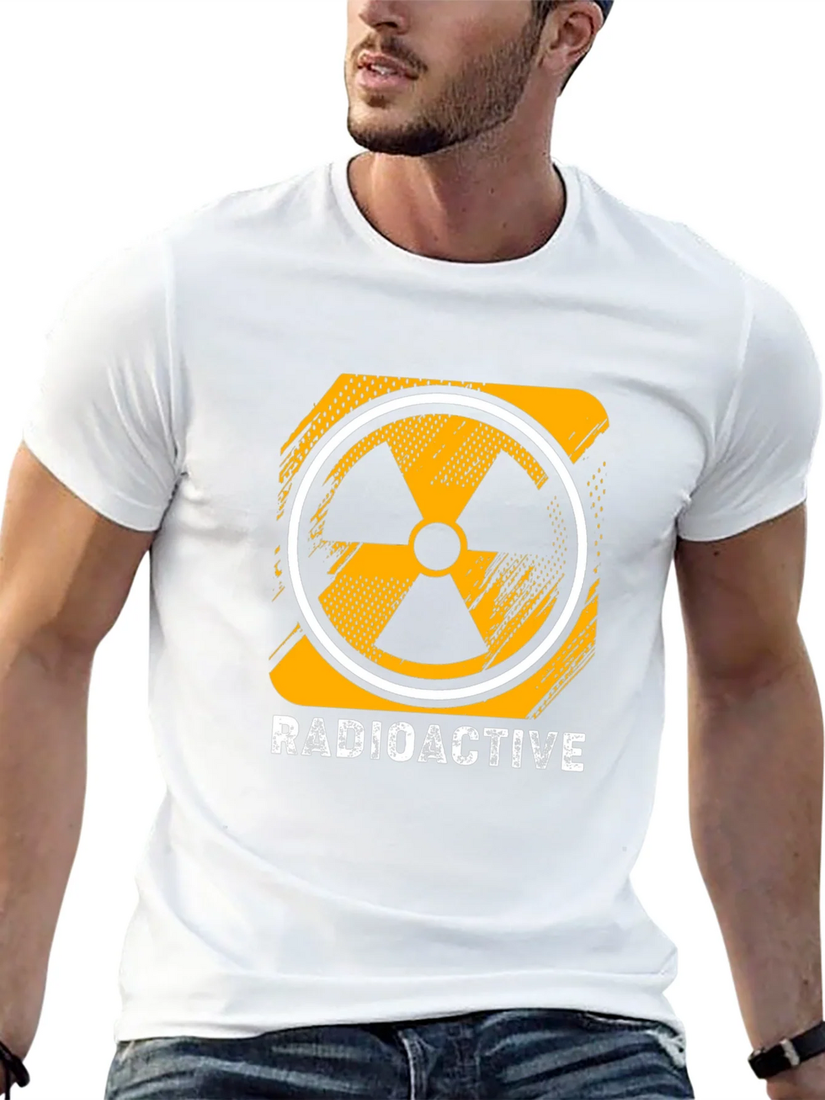 Radioactive Symbol Graphic Print Black T-Shirt product image 12
