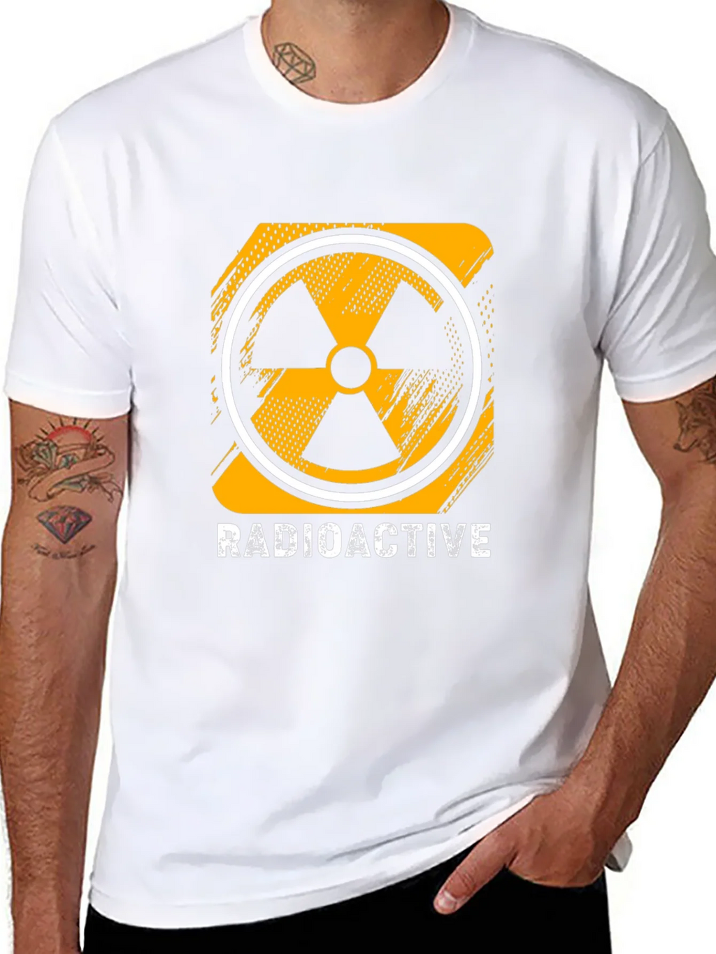 Radioactive Symbol Graphic Print Black T-Shirt product image 7