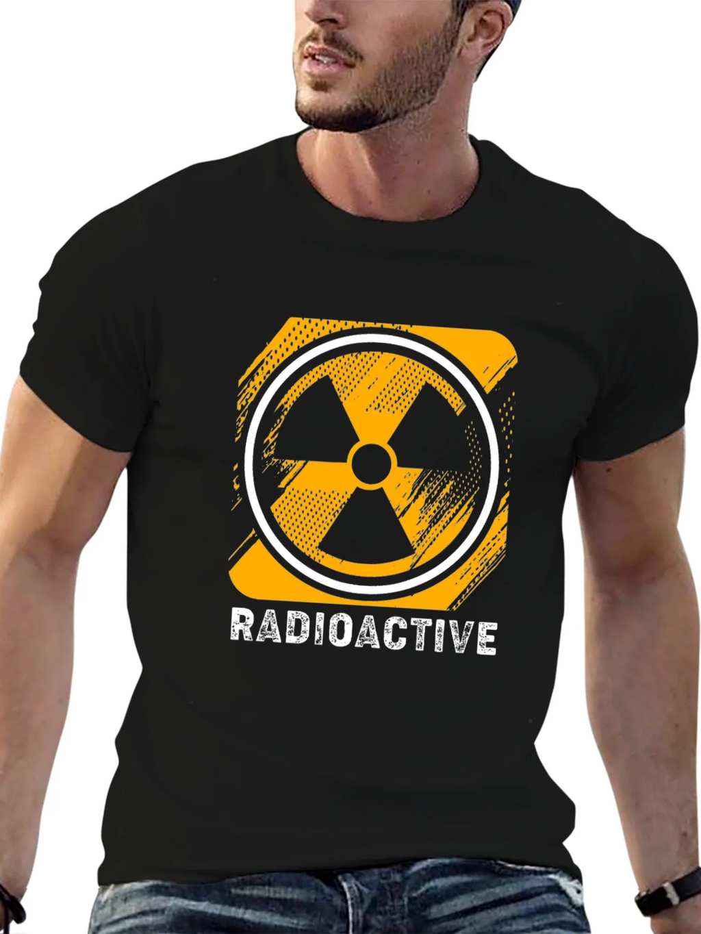 Radioactive Symbol Graphic Print Black T-Shirt product image 6