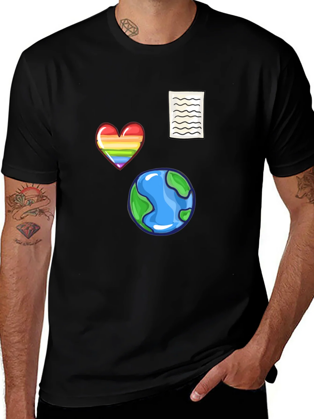 Novelty Print Black T-Shirt product image 1