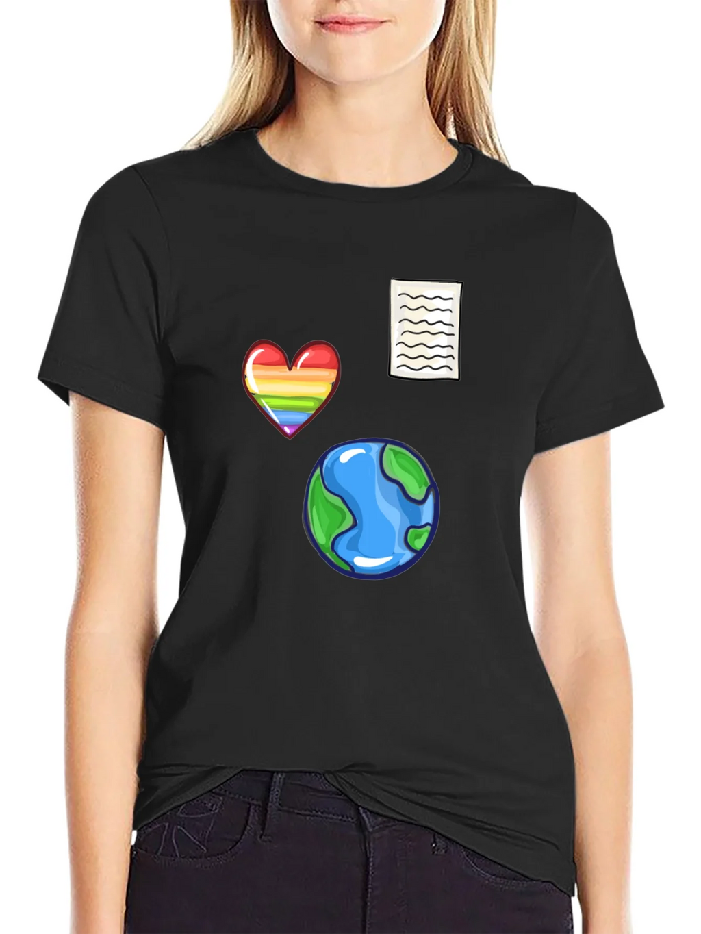 Novelty Print Black T-Shirt product image 2