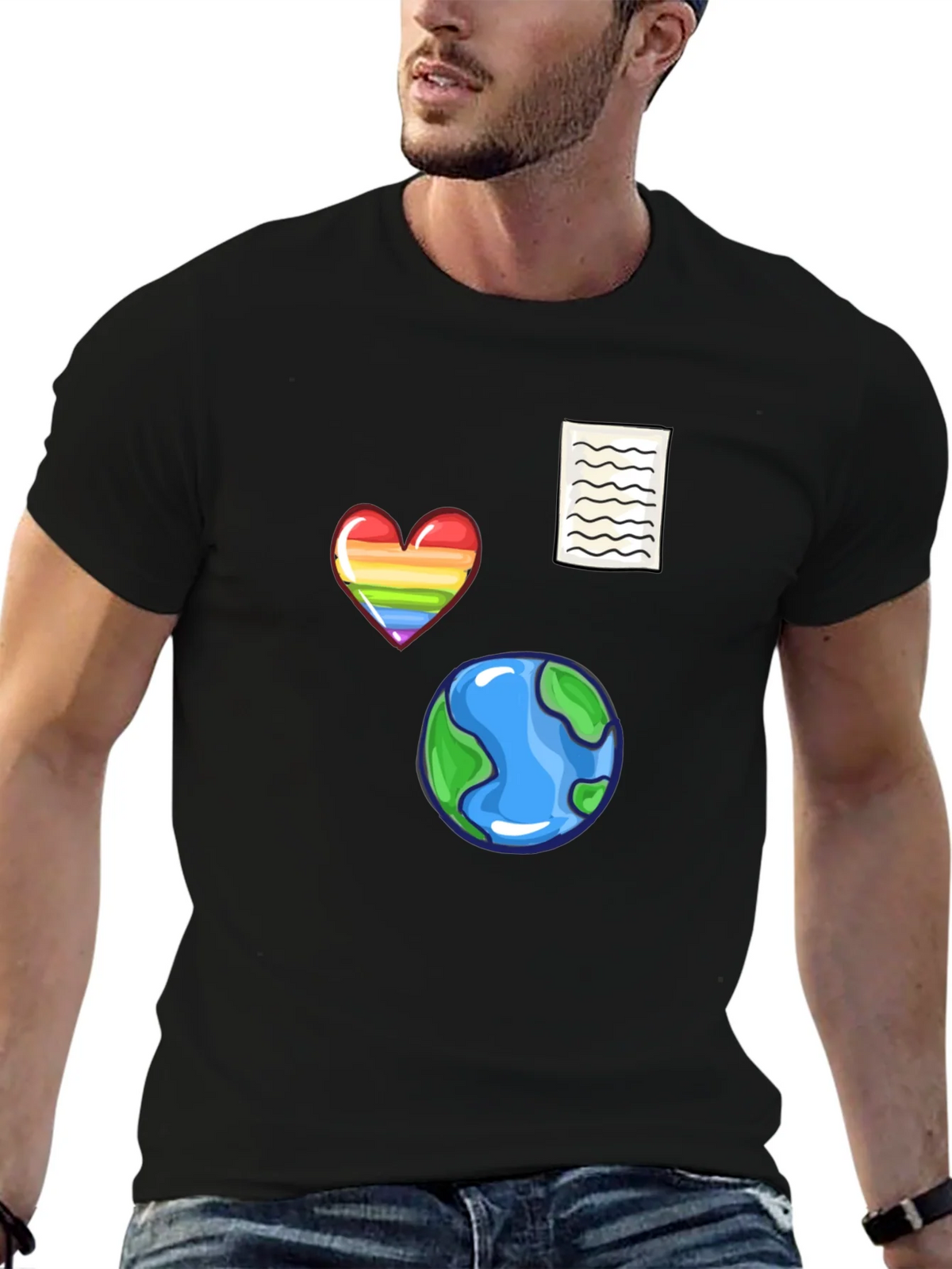 Novelty Print Black T-Shirt product image 6