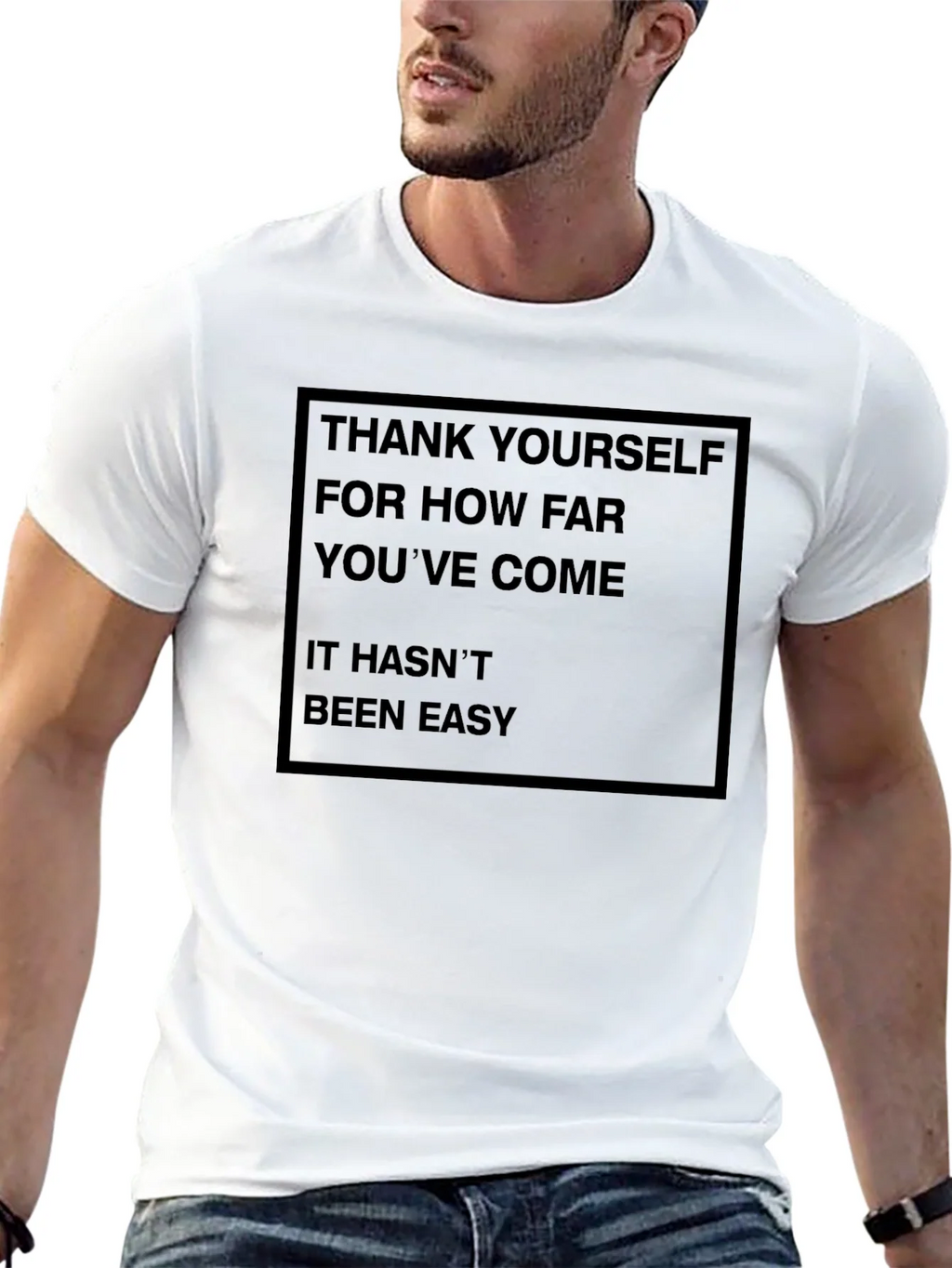 Motivational Black T-Shirt: Thank Yourself product image 12