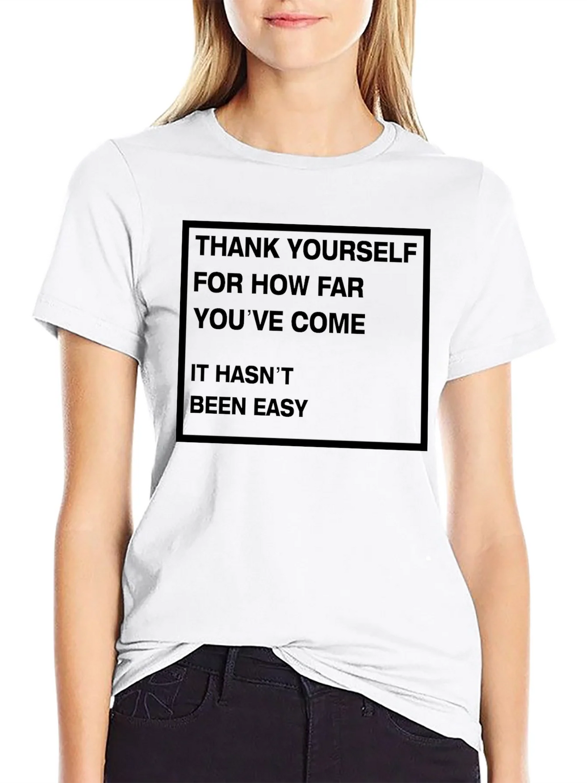 Motivational Black T-Shirt: Thank Yourself product image 8