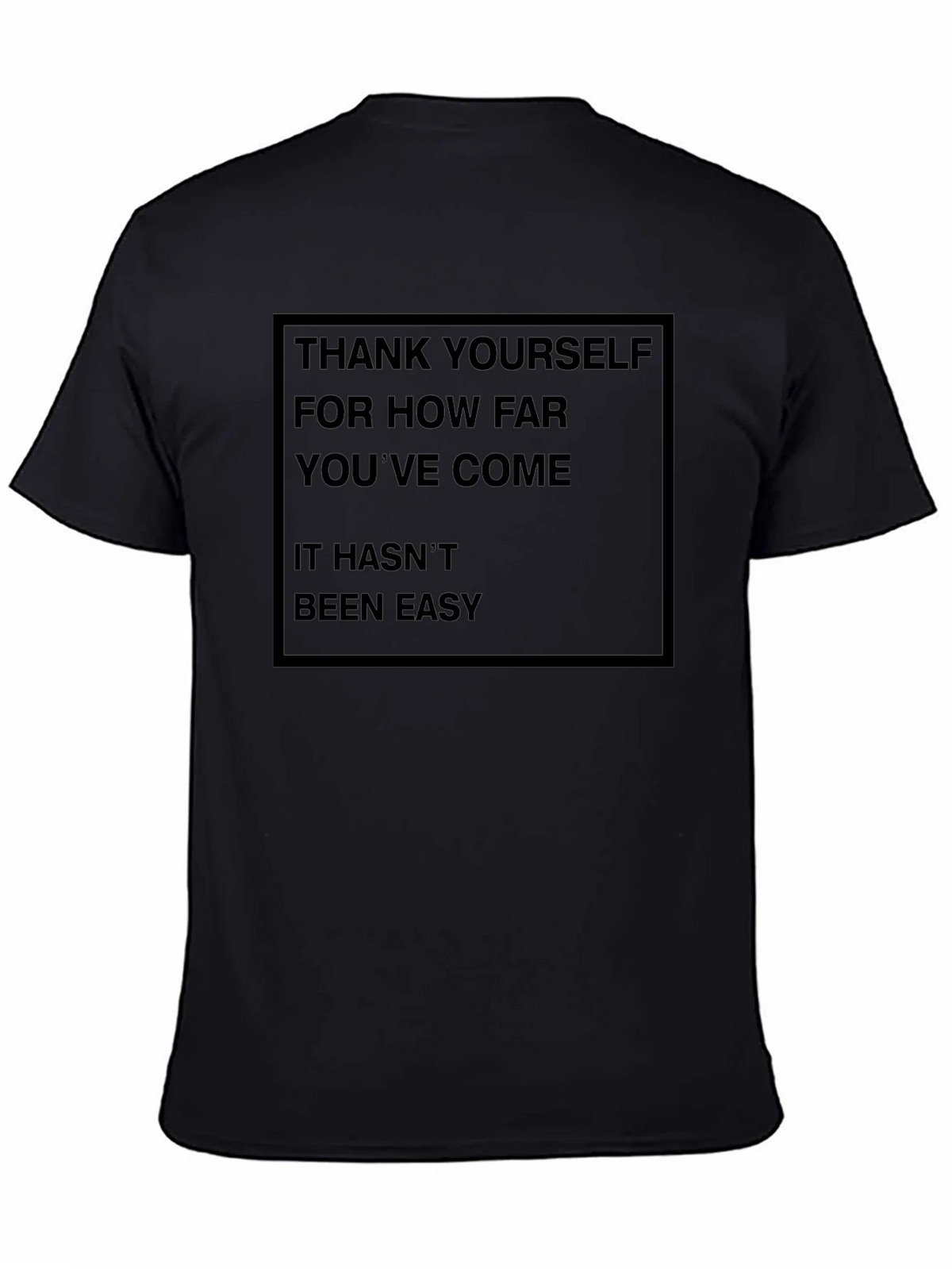 Motivational Black T-Shirt: Thank Yourself product image 4