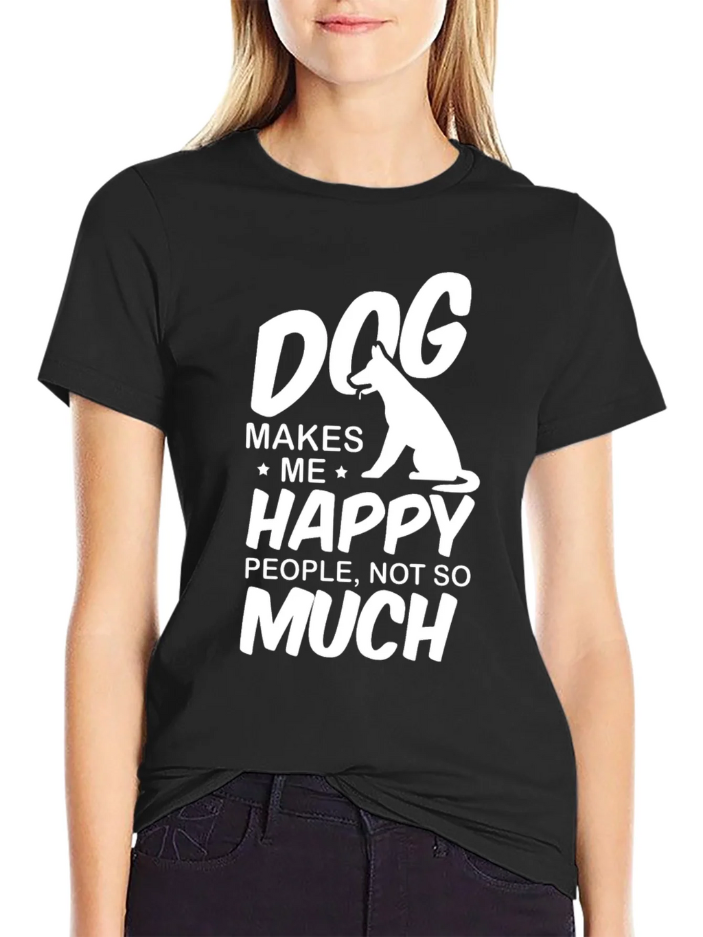 Dog Makes Me Happy T-Shirt product image 5