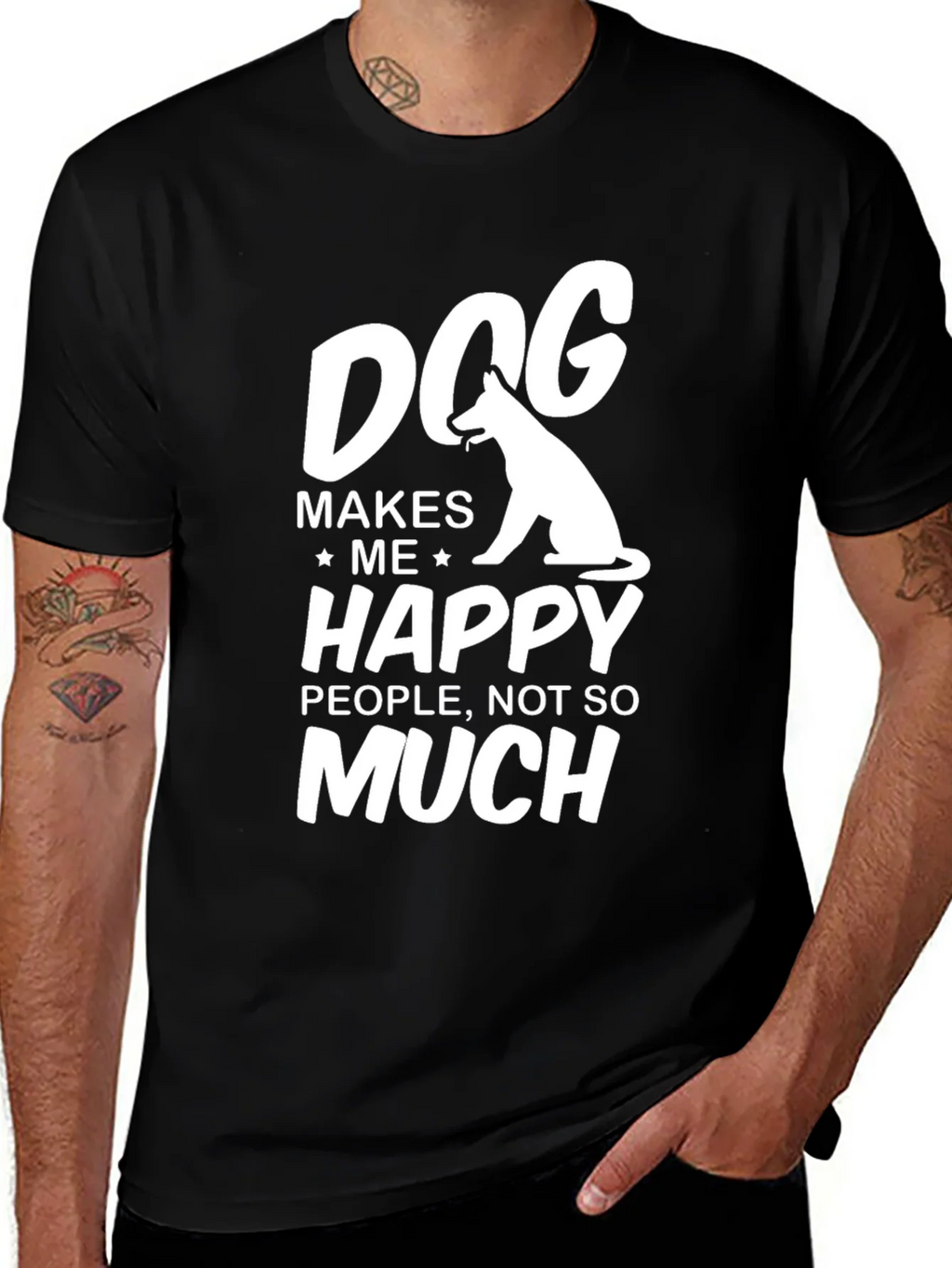 Dog Makes Me Happy T-Shirt product image 1
