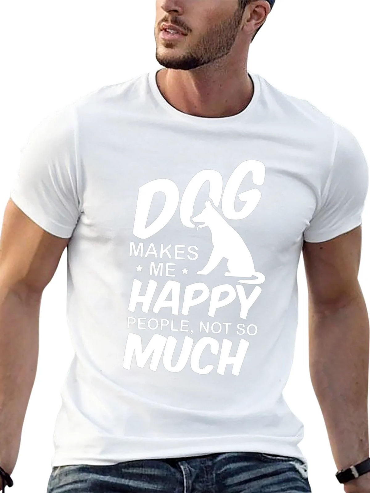 Dog Makes Me Happy T-Shirt product image 4