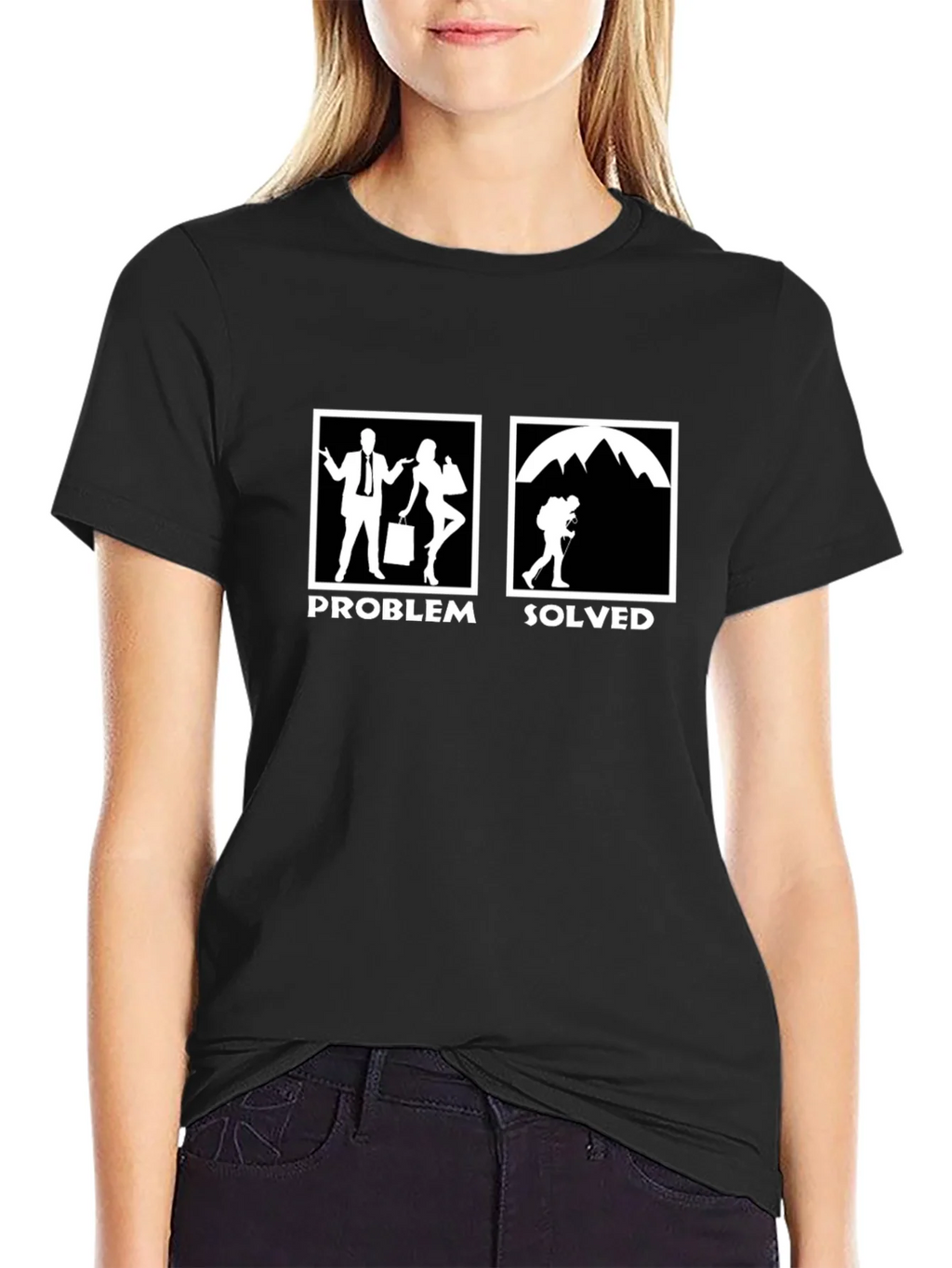 Problem Solved Hiking T-Shirt - Funny Outdoor Tee product image 2