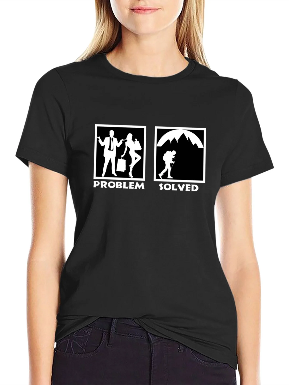 Problem Solved Hiking T-Shirt - Funny Outdoor Tee product image 2
