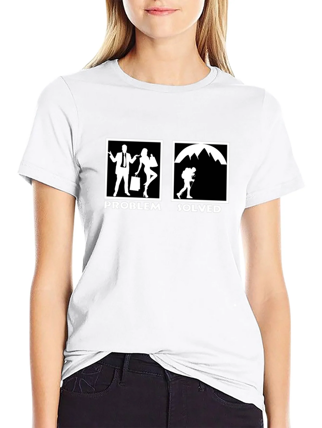 Problem Solved Hiking T-Shirt - Funny Outdoor Tee product image 8
