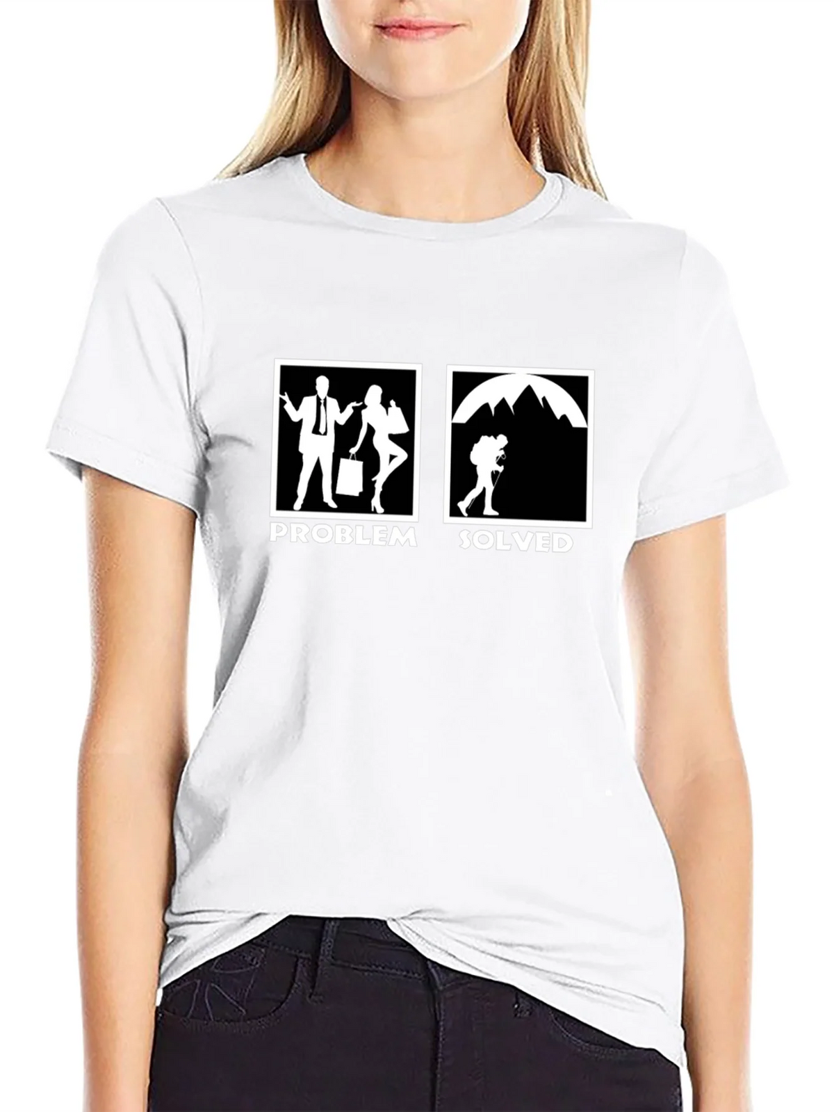Problem Solved Hiking T-Shirt - Funny Outdoor Tee product image 8
