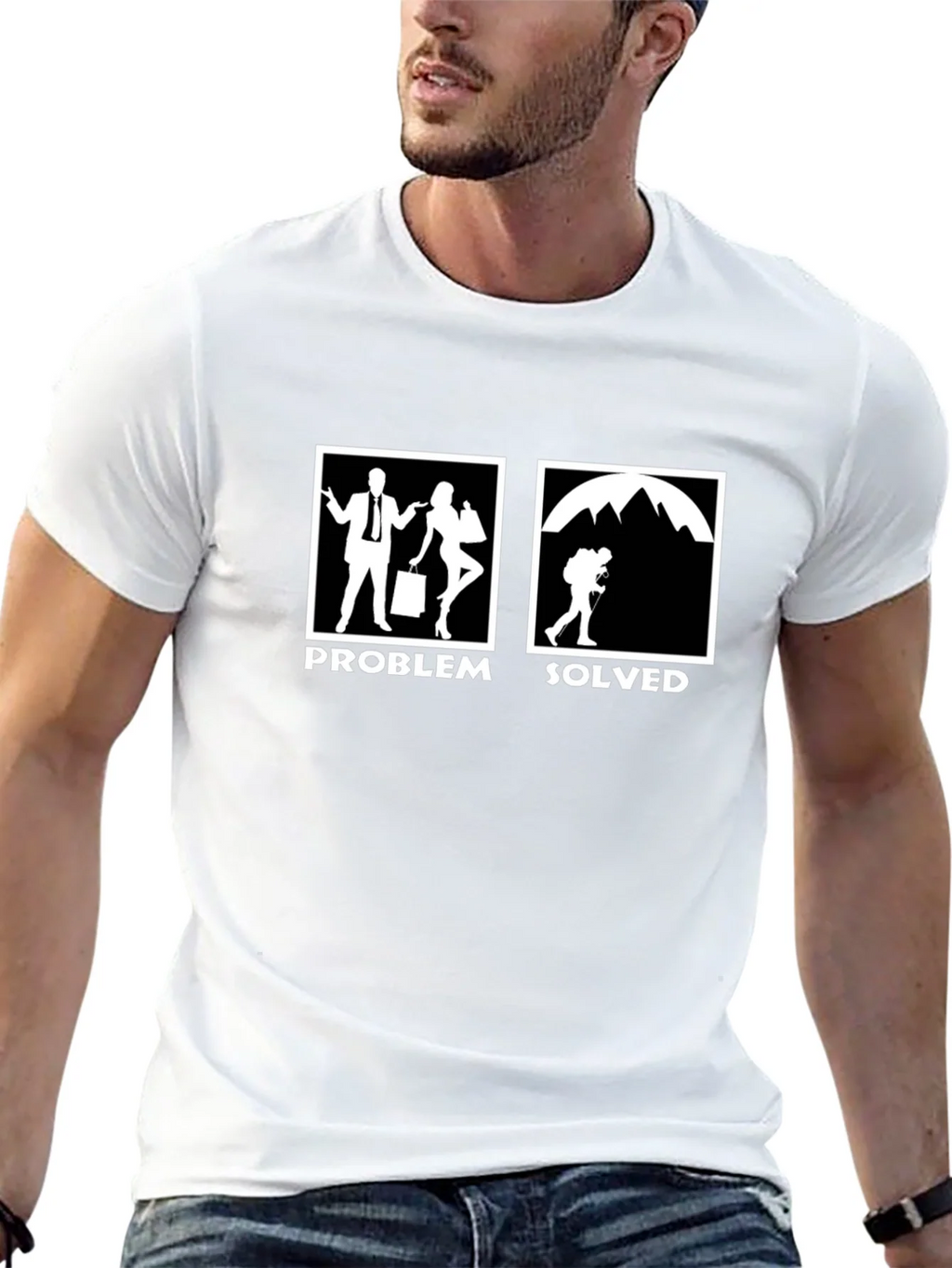 Problem Solved Hiking T-Shirt - Funny Outdoor Tee product image 12