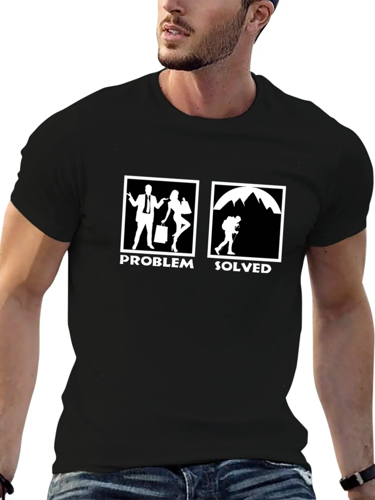Problem Solved Hiking T-Shirt - Funny Outdoor Tee product image 6