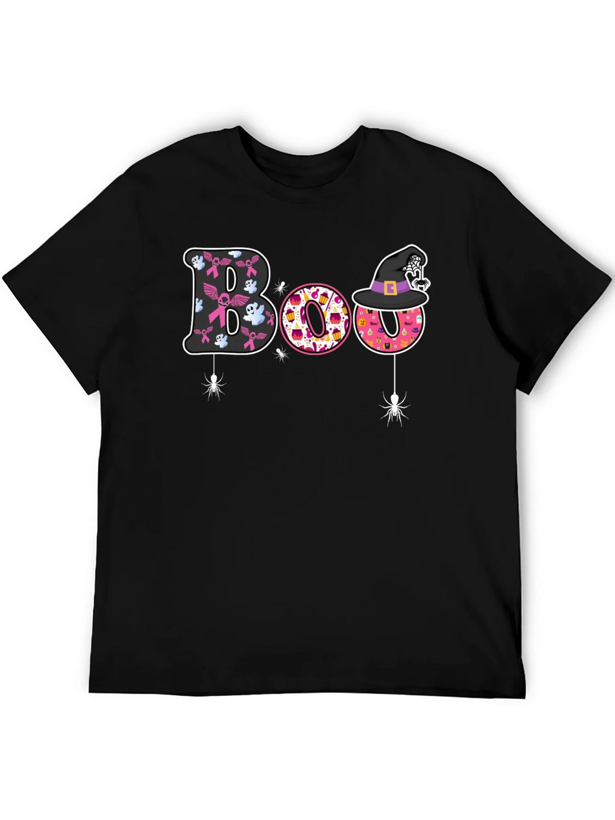 Boo Halloween Graphic Tee - Breast Cancer Awareness product image 5
