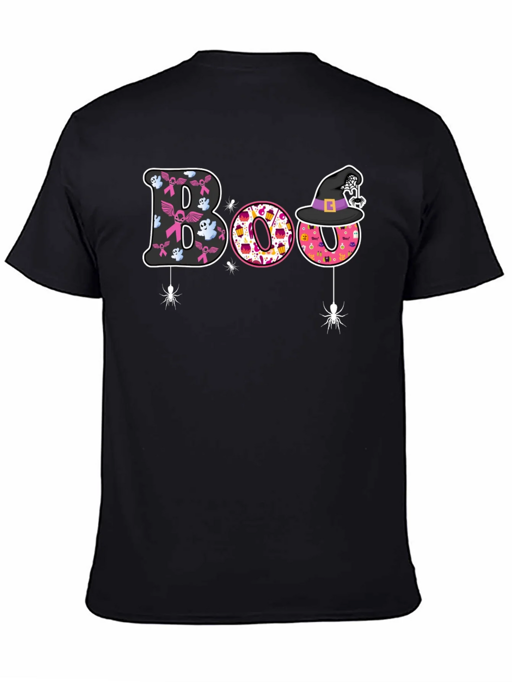 Boo Halloween Graphic Tee - Breast Cancer Awareness product image 4