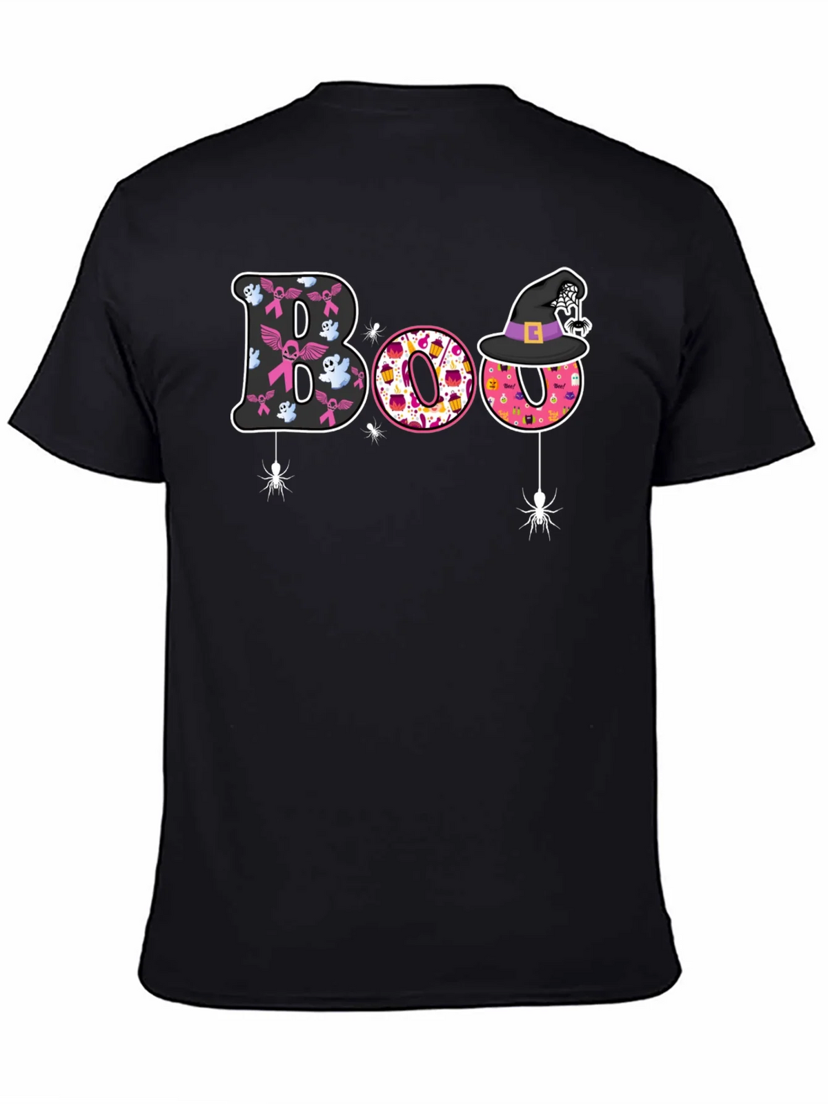 Boo Halloween Graphic Tee - Breast Cancer Awareness product image 4