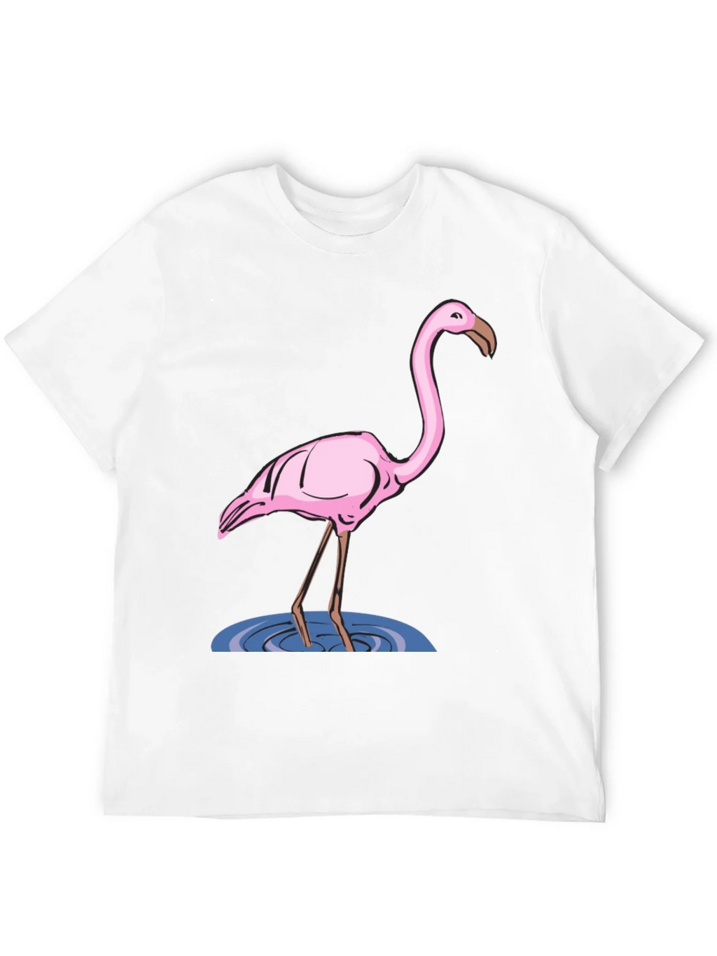 Flamingo Graphic Tee - Black Cotton T-Shirt product image 11