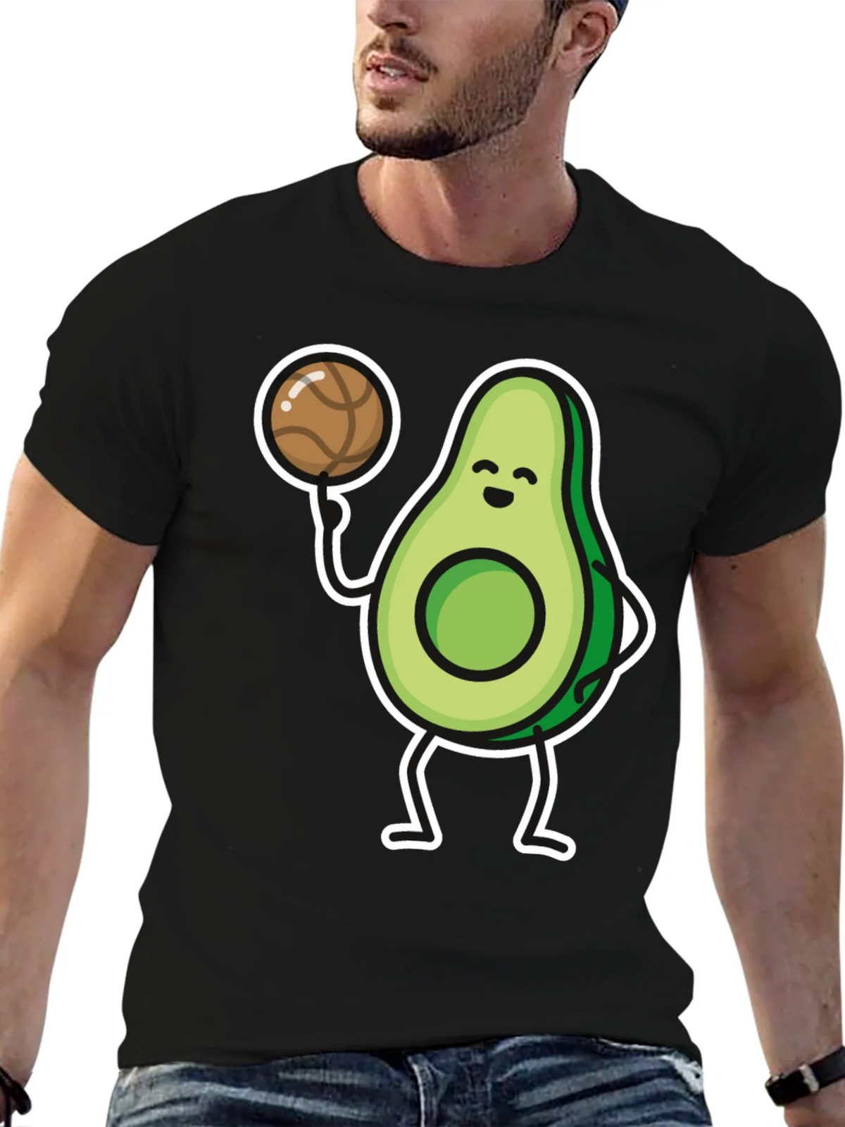 Avocado Basketball Player Graphic T-Shirt product image 6