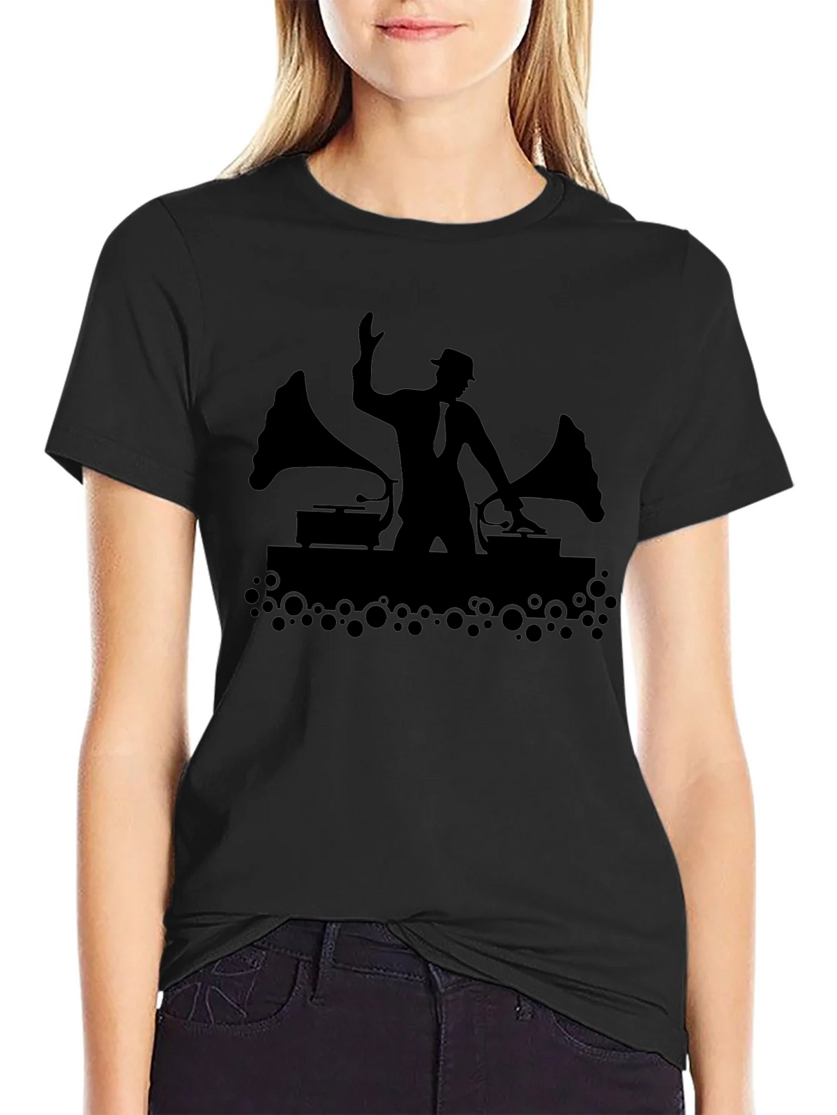DJ Silhouette Black T-Shirt - Music Lover Tee product image 5