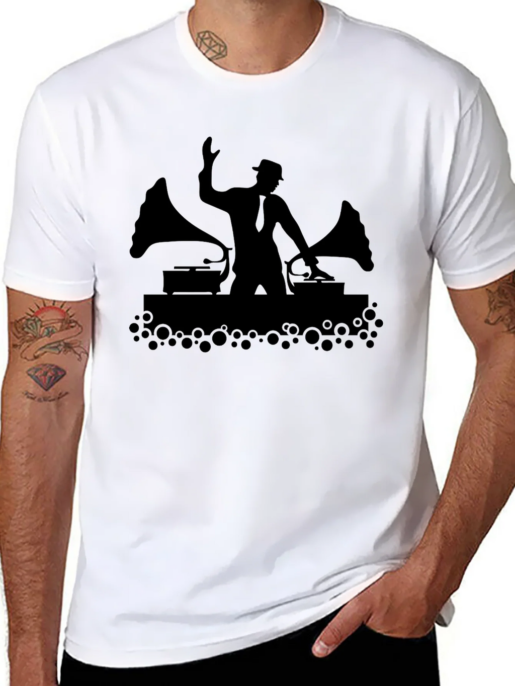 DJ Silhouette Black T-Shirt - Music Lover Tee product image 10