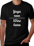 Yoga Now Wine Later T-Shirt product image 1