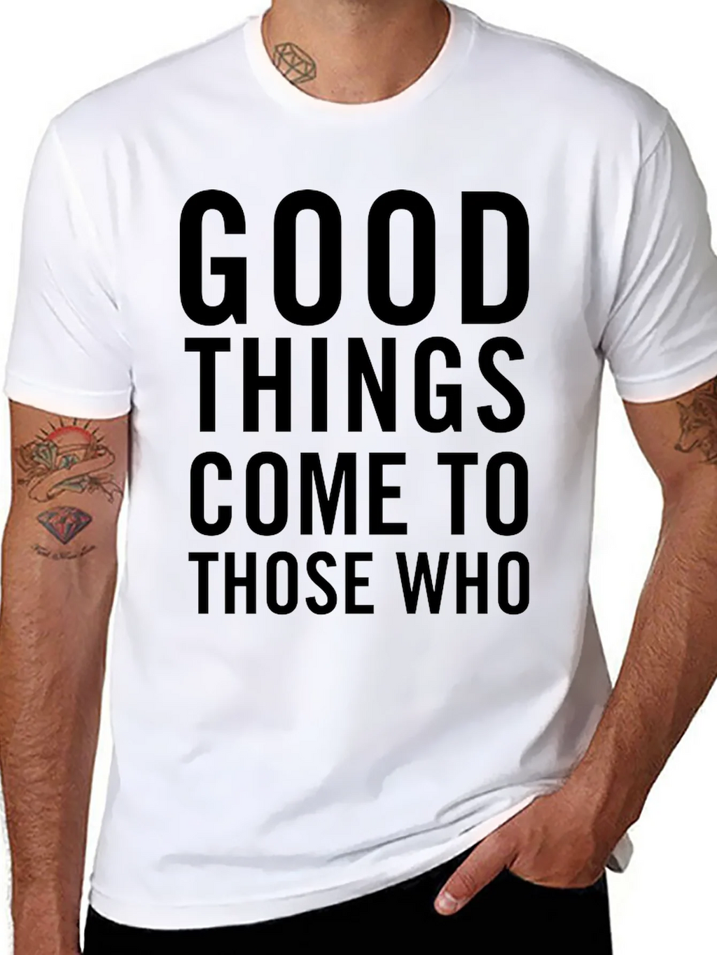 Good Things Come to Those Who Graphic Tee - Black product image 7