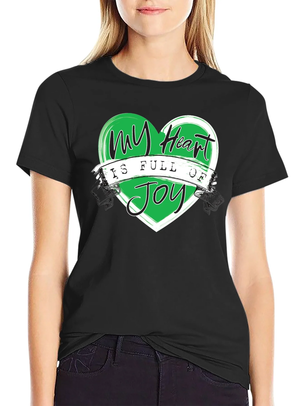 My Heart is Full of Joy Black T-Shirt product image 5