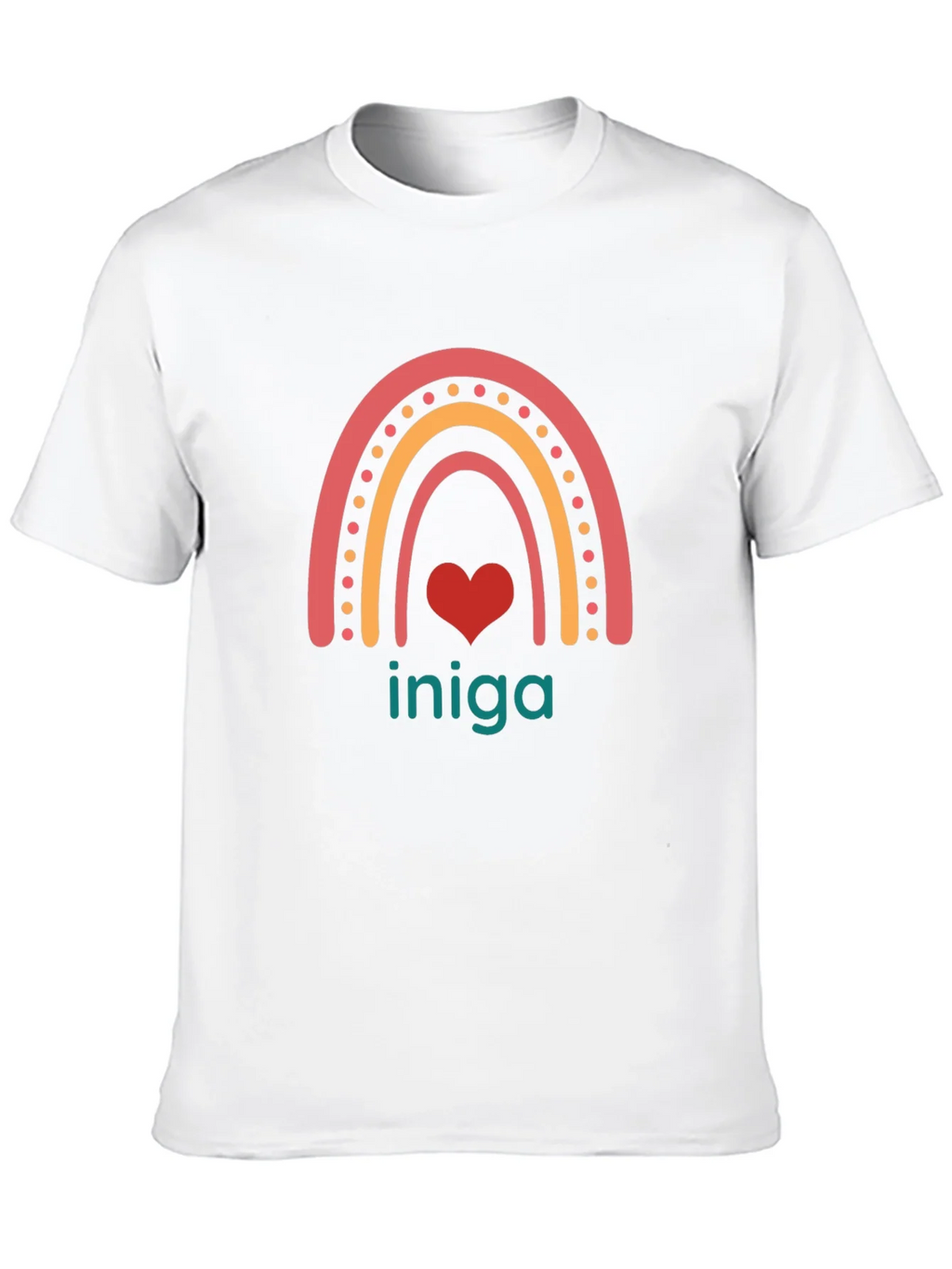 Rainbow Heart Iniga Graphic Tee - Black product image 9