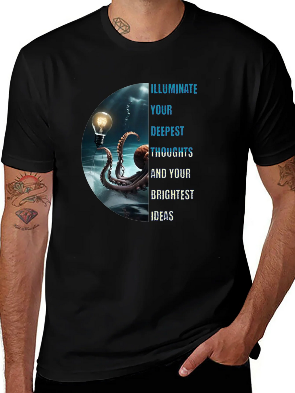 Illuminate Ideas Tee - Octopus Lightbulb Design product image 1