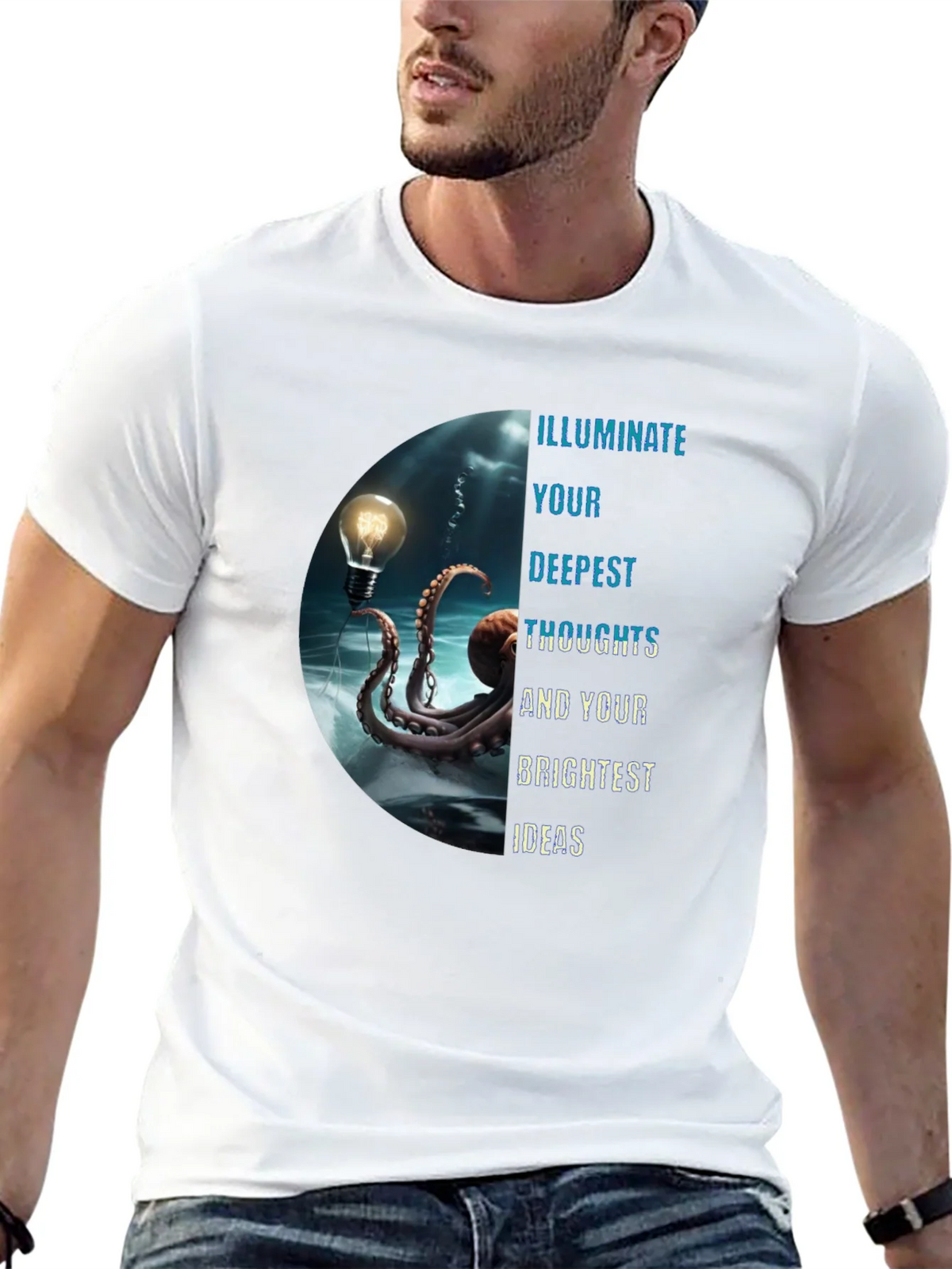 Illuminate Ideas Tee - Octopus Lightbulb Design product image 12
