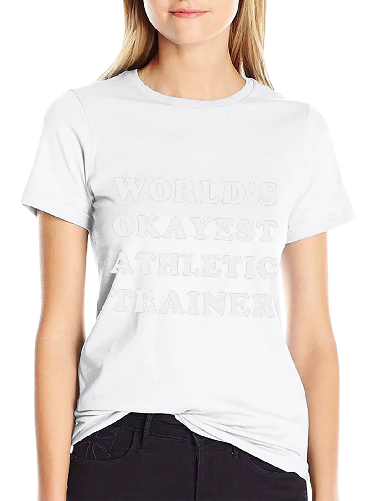 Worlds Okayest Athletic Trainer Black T-Shirt product image 11