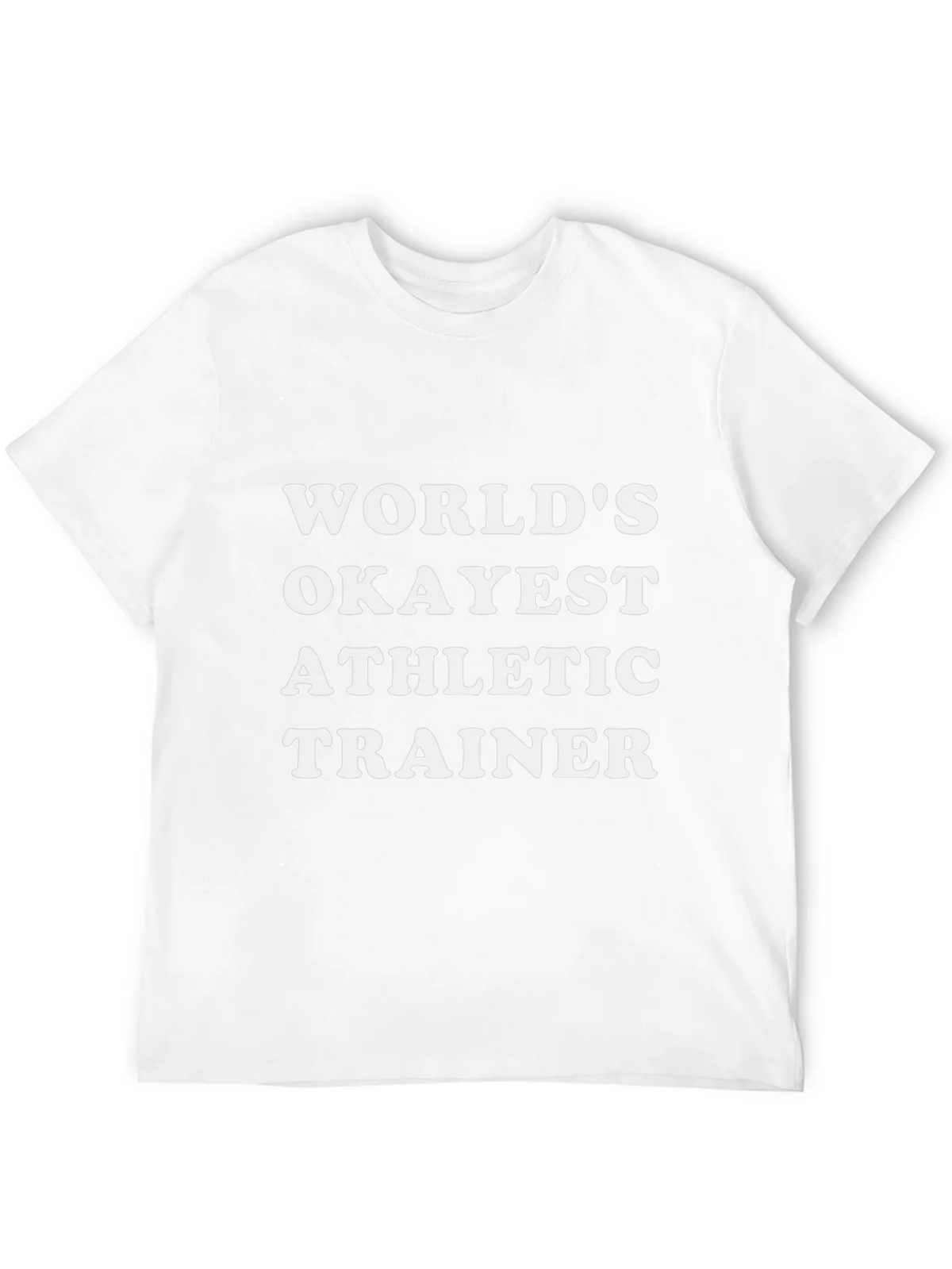 Worlds Okayest Athletic Trainer Black T-Shirt product image 3