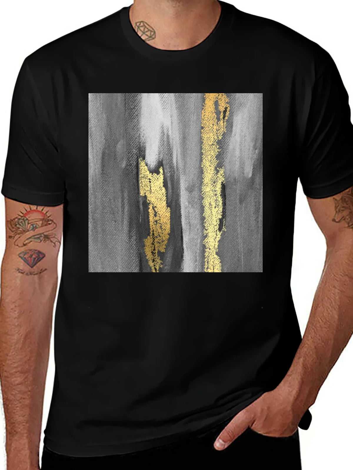 Abstract Art Graphic T-Shirt - Black product image 1