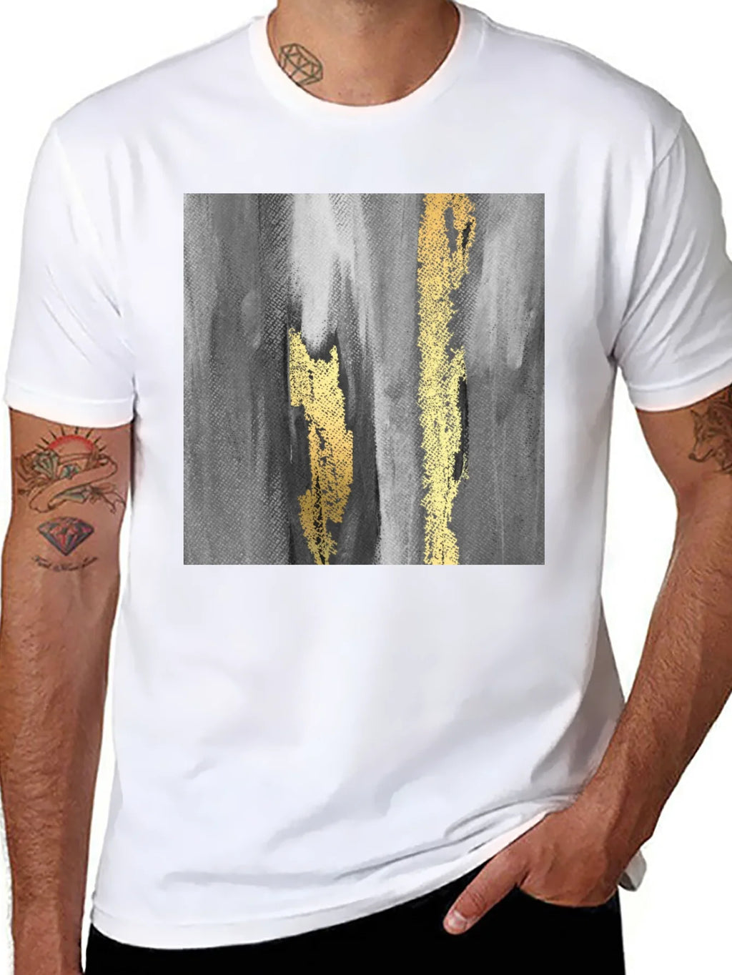 Abstract Art Graphic T-Shirt - Black product image 7