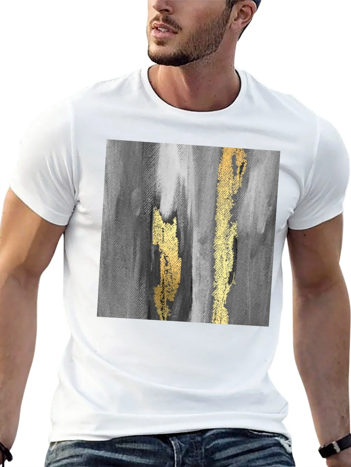 Abstract Art Graphic T-Shirt - Black product image 12