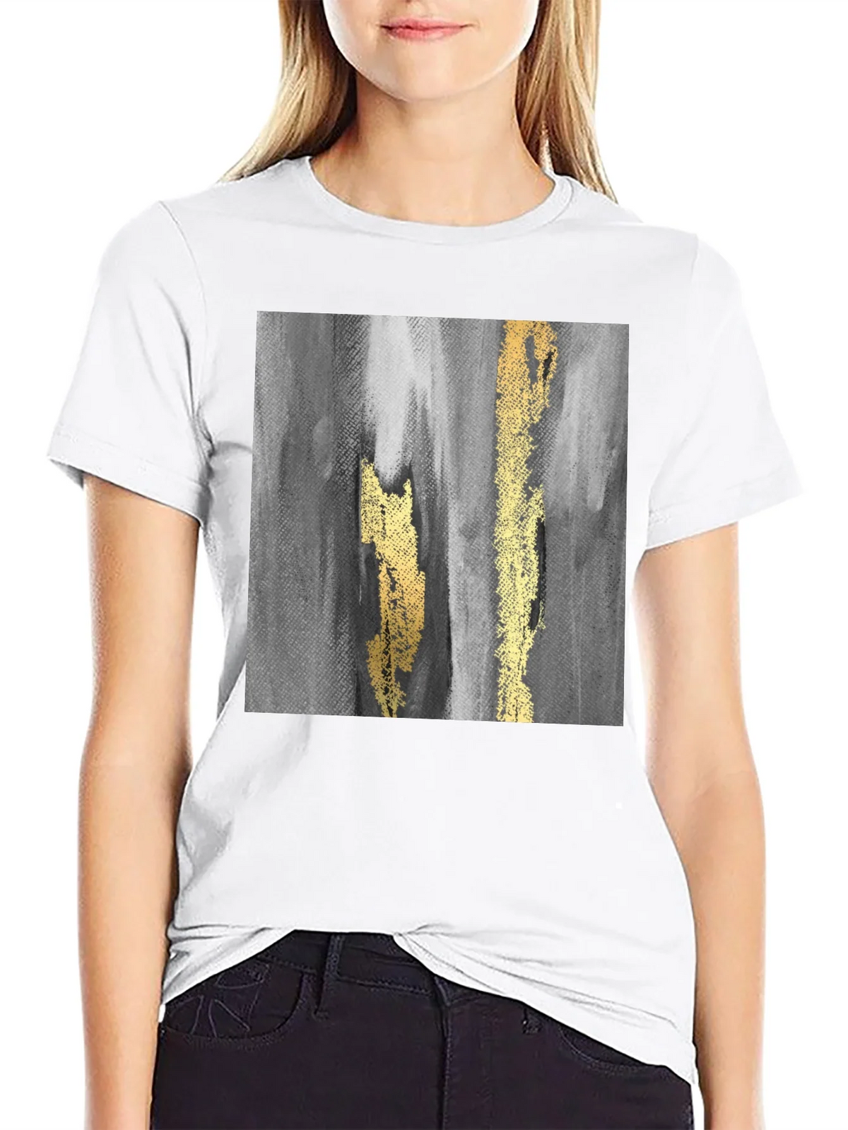 Abstract Art Graphic T-Shirt - Black product image 8
