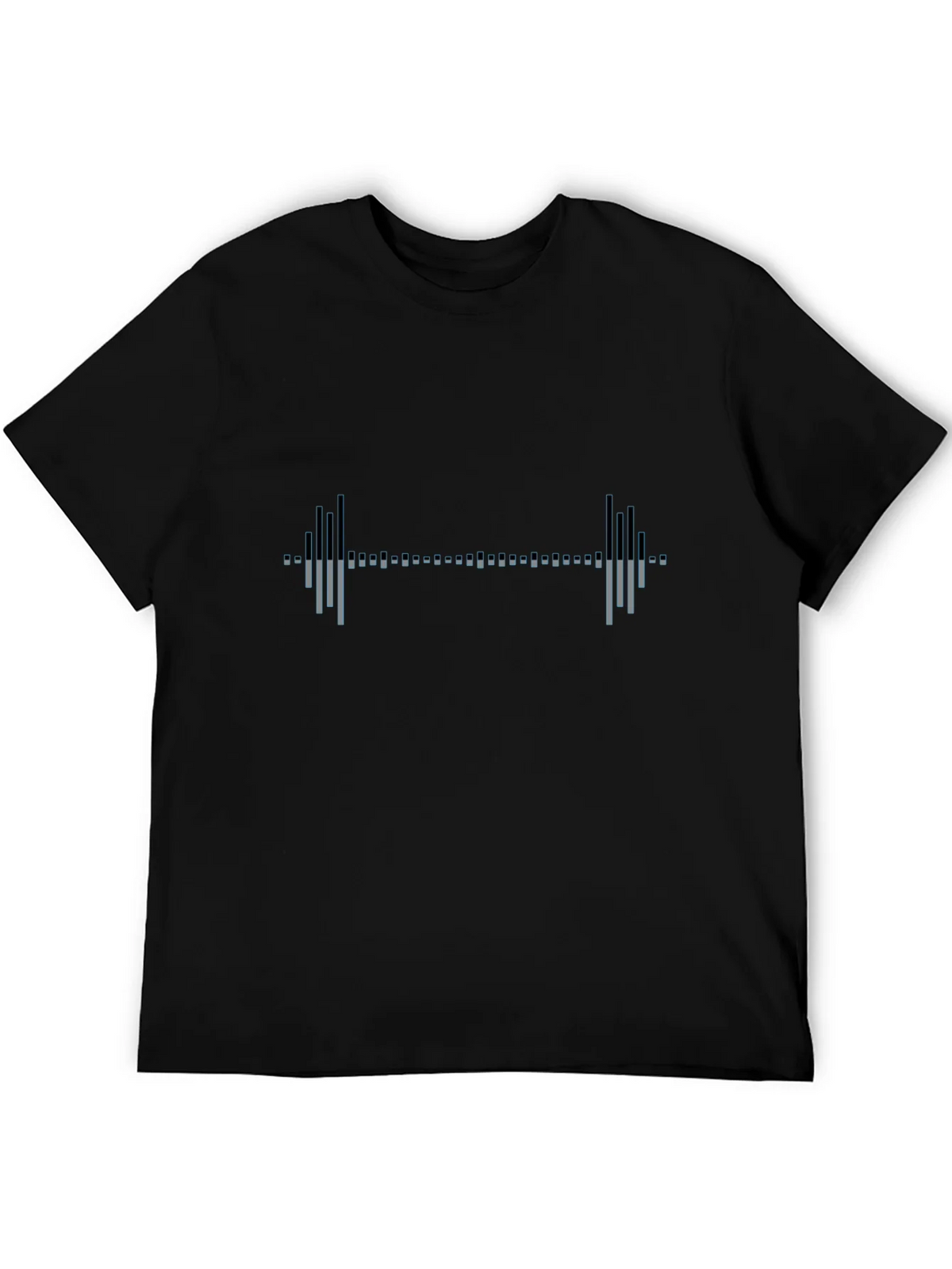 Workout Barbell Graphic Tee - Black Cotton Gym Shirt product image 5